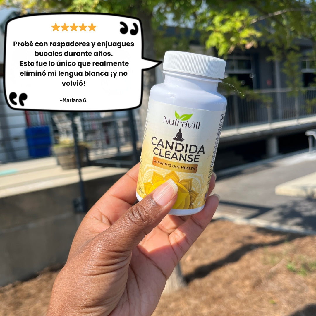 Candida Cleanse™ – Kit Natural para Cándida, Abdomen Plano y Eliminar la Lengua Blanca