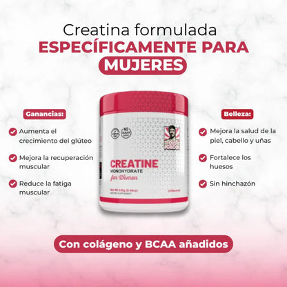 Creatina Monohidratada para Mujeres 💪 Energía, Fuerza y Rendimiento