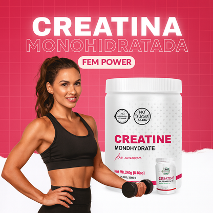 Creatina Monohidratada para Mujeres 💪 Energía, Fuerza y Rendimiento