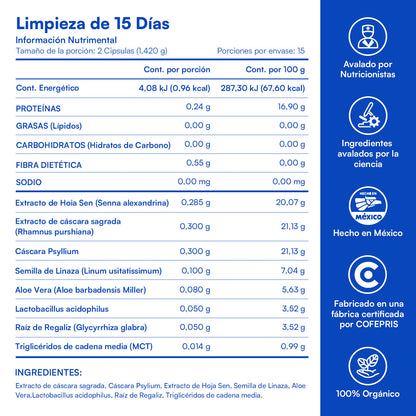 Zesty Limpieza Digestiva 15 Días  | REDUCE MEDIDAS Y LIMPIA TU PIEL DE UNA MANERA SANA Y NATURAL