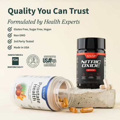Óxido Nítrico + Prostate Health en pack 2x1: Rendimiento, energía y salud masculina